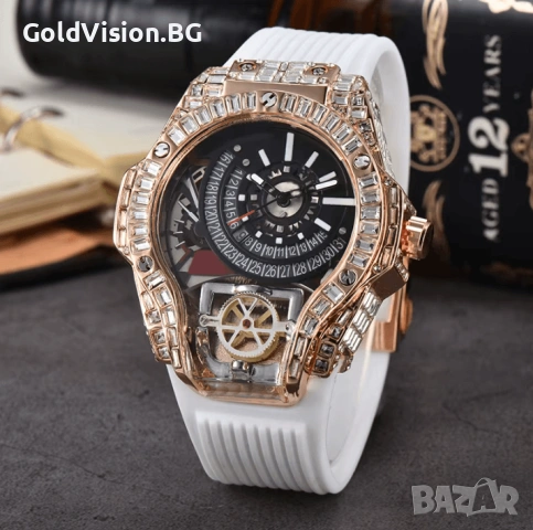 HENGBOLONG White Gold – луксозен мъжки кварцов часовник, снимка 2 - Мъжки - 54247282