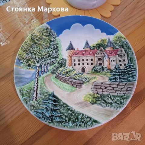Декоративна релефна чиния на замък от Германия, снимка 3 - Декорация за дома - 54690583