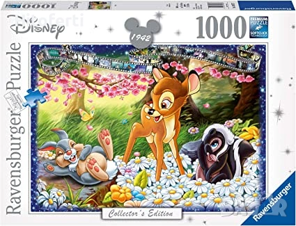 Пъзел Ravensburger, 1000 части, Bambi, сив