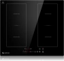 Индукционен плот AMZCHEF 60 см 4 зони 7200W с две Flex зони - НОВ, снимка 2