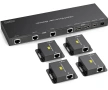 VEDINDUST HDMI удължител, сплитер, 1 вход/6 изхода през Cat6/7 HDMI през Ethernet до 50M, снимка 1