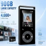 MP3 плеър 90GB Bluetooth 5.3, FM радио, HiFi звук, поддръжка до 128GB, слушалки, снимка 4