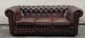 Оригиналне кожени диван Chesterfield Честърфийлд естествена телешка кожа Внос, снимка 4