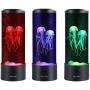 Настолна LED нощна лампа аквариум с медузи. С 16 различни цвята LED светлини, с дистанционно управ, снимка 4