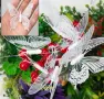 3D бели пеперуди на тел пеперуда pvc за декорация букет цветя торта парти украса декор , снимка 4
