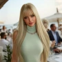 Руса права синтетична перука с бретон, снимка 3