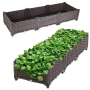 Модулна повдигната леха 120x40x22 см – За зеленчуци, билки и цветя, UV устойчива, кафява, снимка 8